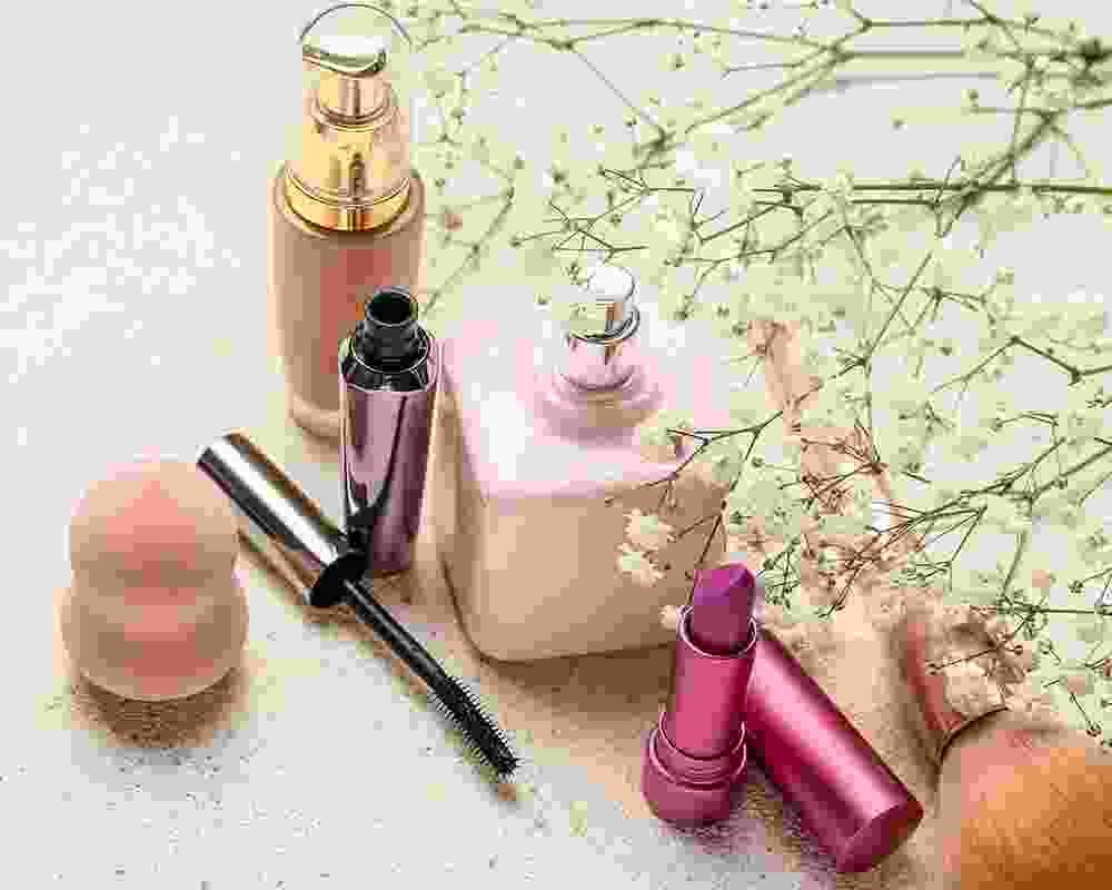 Beauty products background