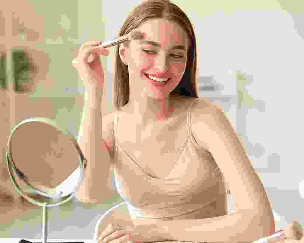 Makeup user in routine